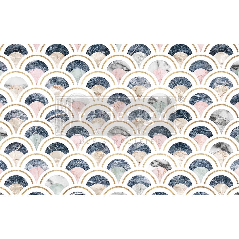 Decoupage Tissue Paper - Marbled Scales | 19.5”x30” | Redesign with Prima