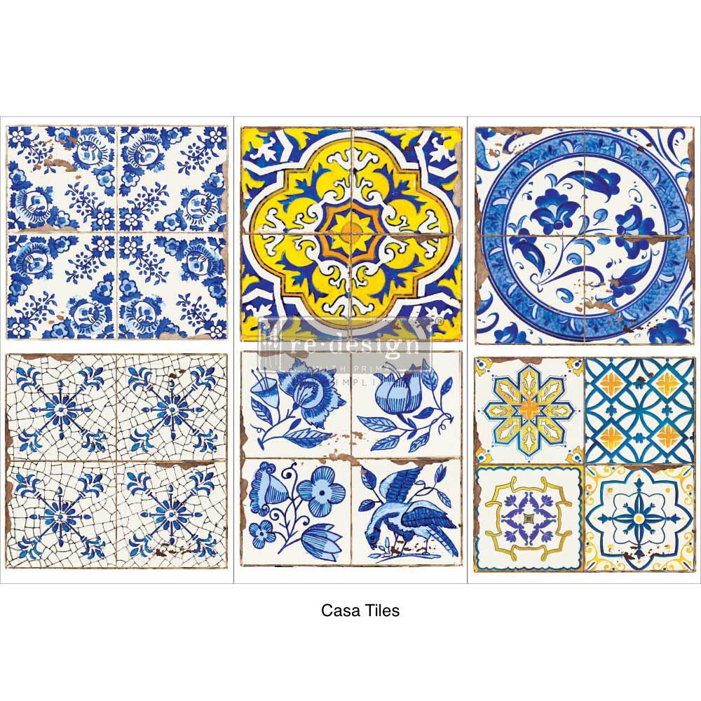 Mini Decor Transfers® - Casa Tiles | 6"x12"-3 sheets | Redesign with Prima