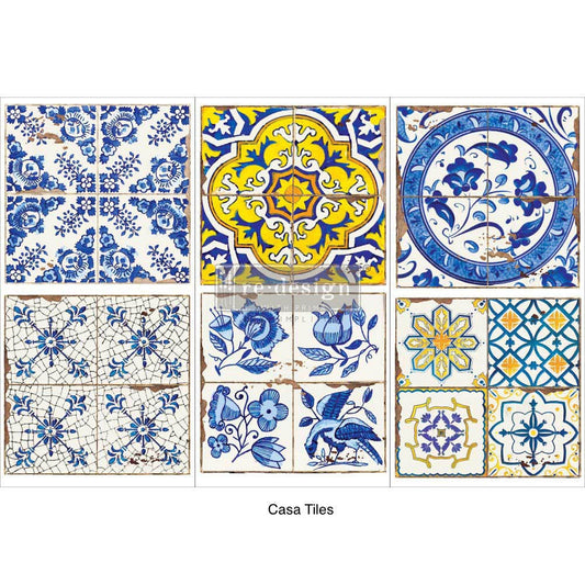 Mini Decor Transfers® - Casa Tiles | 6"x12"-3 sheets | Redesign with Prima