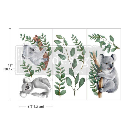 Mini Decor Transfers® - Koala | 3 sheets, 6”x12” | Redesign with Prima