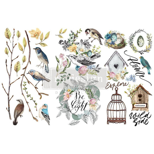 Mini Decor Transfers® - Garden Marvels | 6"x12"-3 sheets | Redesign with Prima