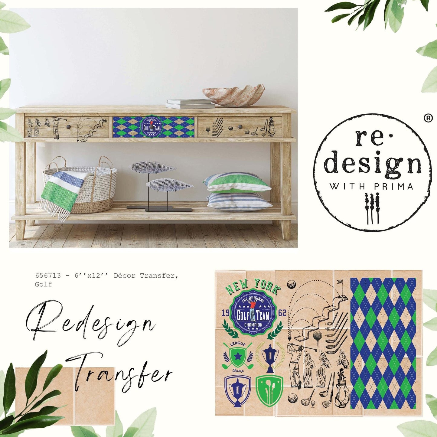 Mini Decor Transfers® Golf | 6"x12"-3 sheets | Redesign with Prima