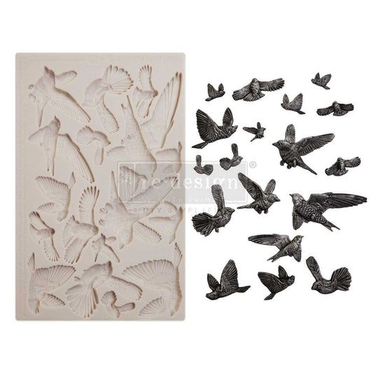Decor Mould® - Flocking Birds | Finnabair | 5”x8” | Redesign with Prima