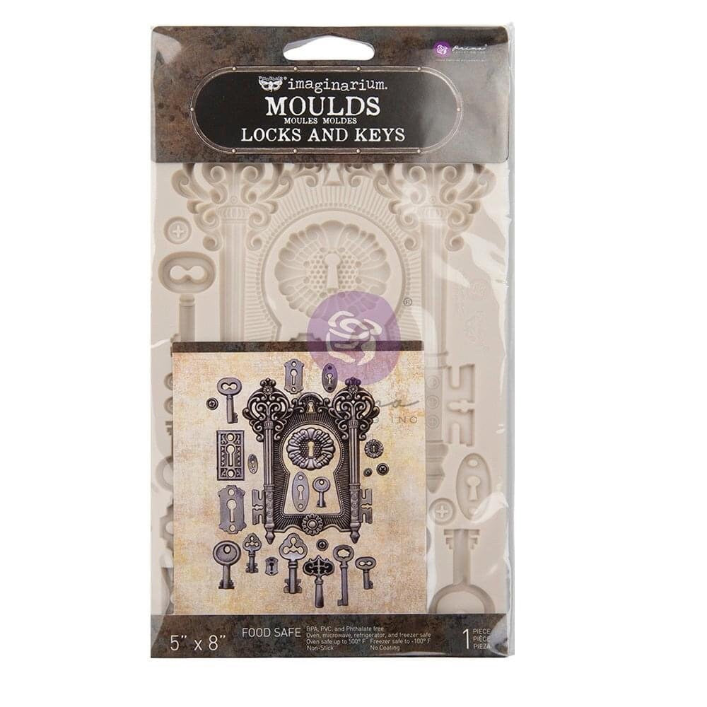 Decor Mould® - Locks and Keys | Finnabair | Measures 5”x8”x8mm | Redesign with Prima