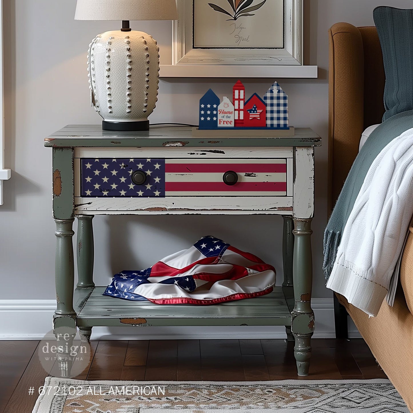 A3 Decoupage Fiber - All American | 3 sheets, 11.7” x 16.5” | Americana decor | Redesign with Prima