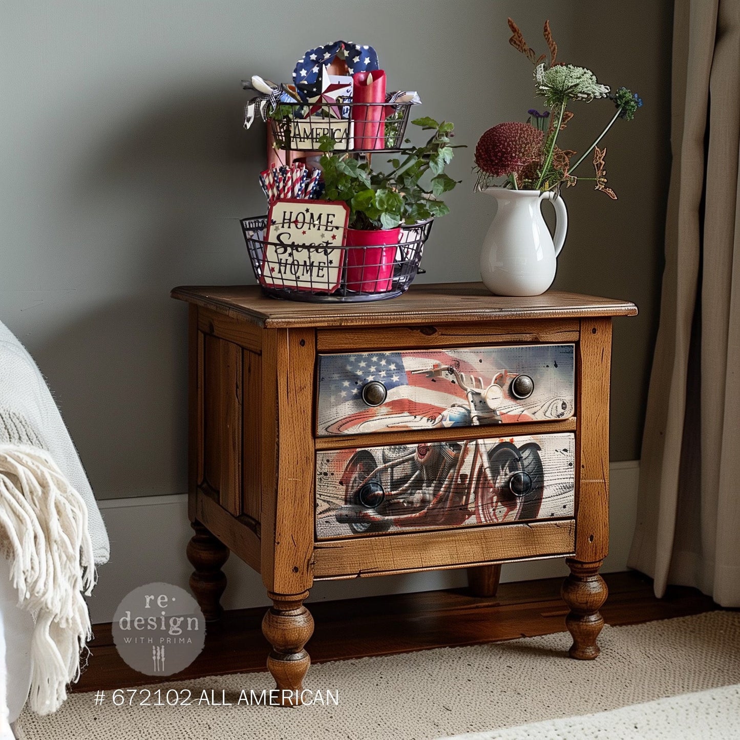 A3 Decoupage Fiber - All American | 3 sheets, 11.7” x 16.5” | Americana decor | Redesign with Prima