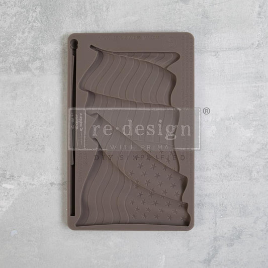 Decor Mould® - Star Spangled Banner | 1pc, 5”x8” | American Flag | Redesign with Prima