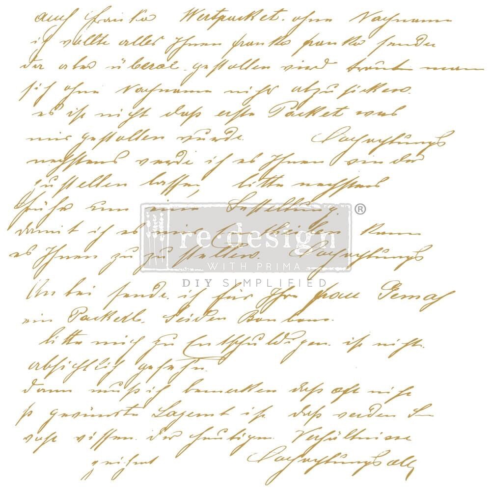 Maxi Decor Transfers® - Sweet Notes | 2 pc-12x12 | Gold foil | Redesign with Prima