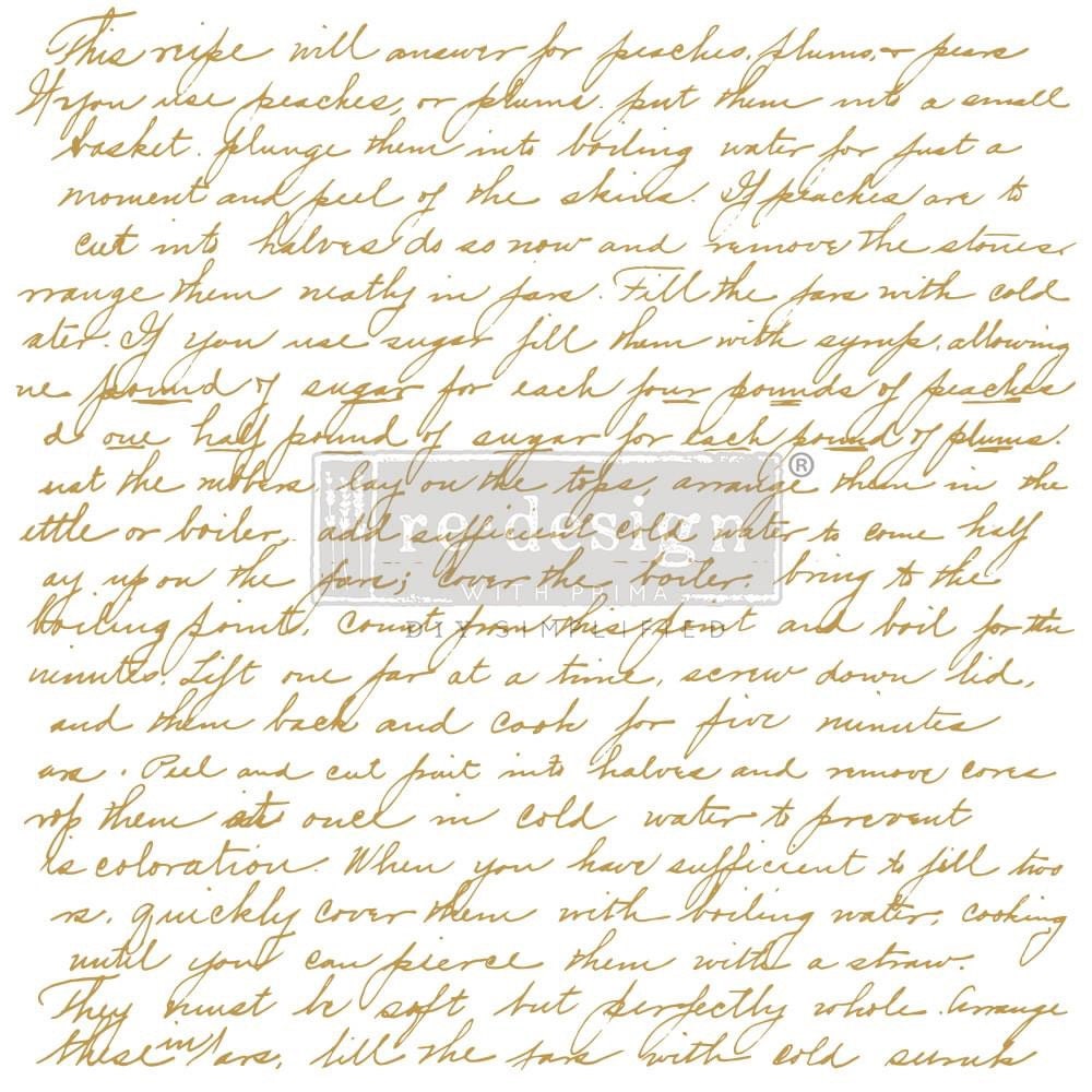 Maxi Decor Transfers® - Sweet Notes | 2 pc-12x12 | Gold foil | Redesign with Prima