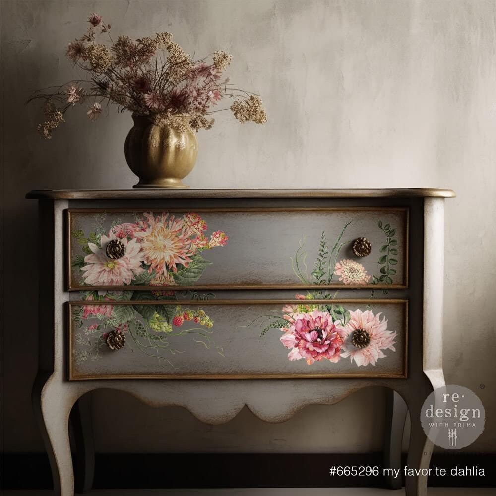 Maxi Decor Transfer® - My Favorite Dahlia  | 12” x 12” | Redesign with Prima