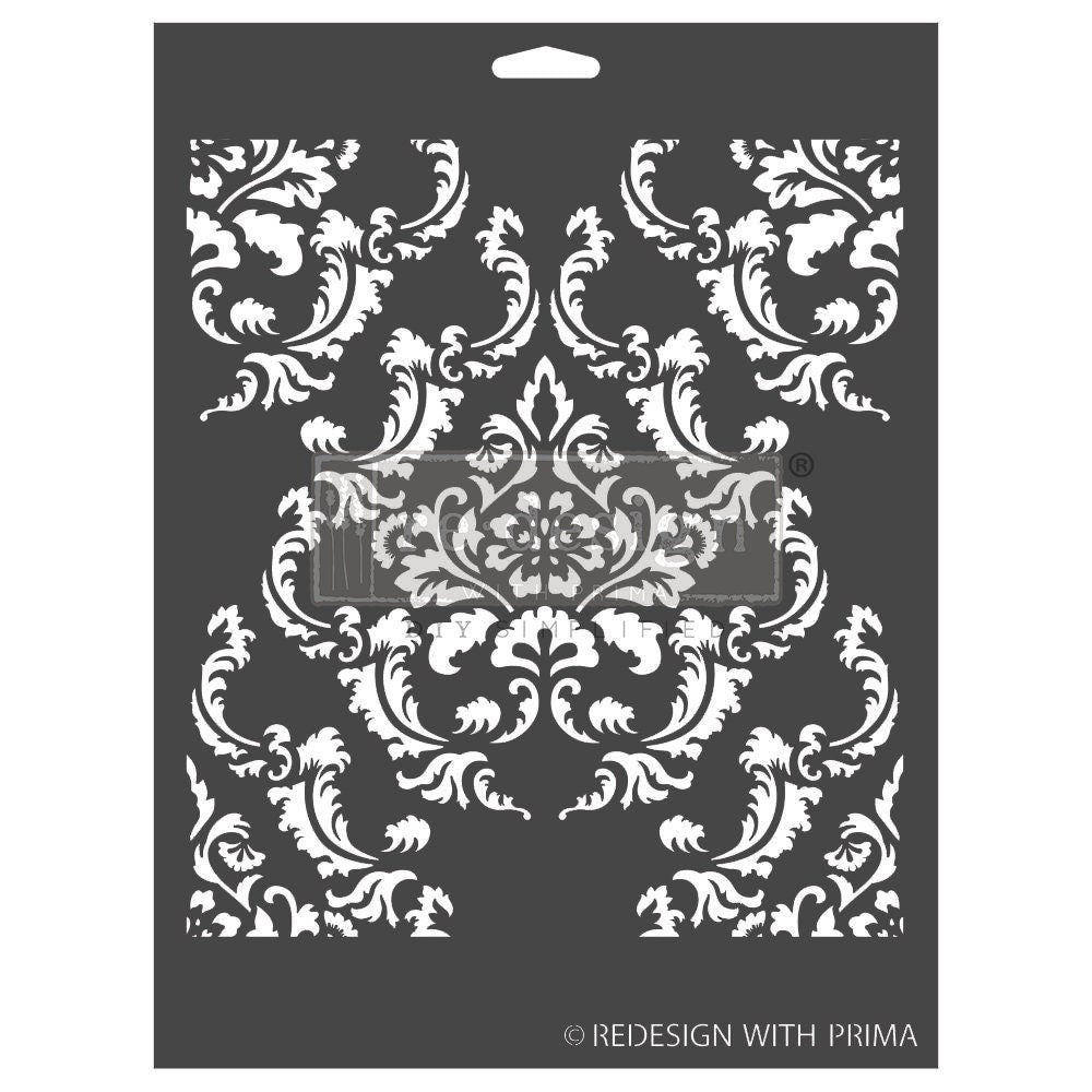 Decor Stencil - Regal Striae | 3-D |  1 pc-9”x12” | Redesign with Prima