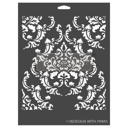 Decor Stencil - Regal Striae | 3-D |  1 pc-9”x12” | Redesign with Prima