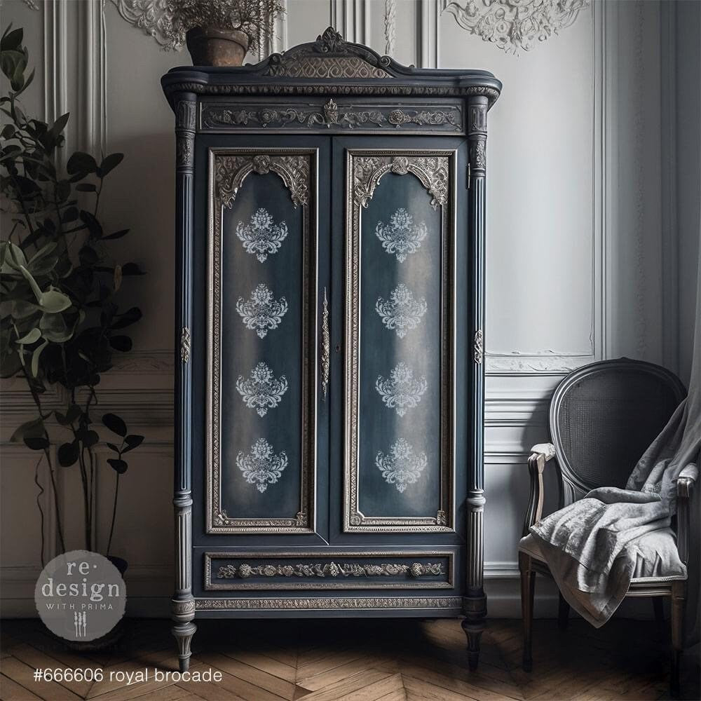 Decor Stencil - Royale Brocade | 3 dimensional | 1 pc-9”x12” | Redesign with Prima