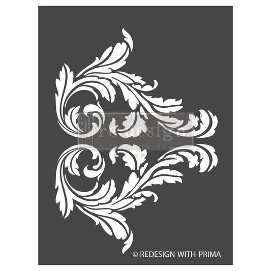 Decor Stencil - Splendid Scroll | 3-D | 9”x12” | Redesign with Prima