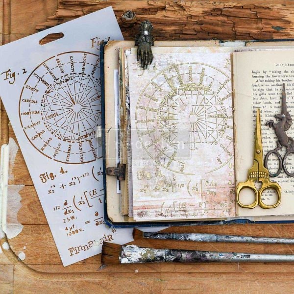 Decor Stencil - Rocket Science | Finnabair | 1 pc-6”x9” | Redesign with Prima