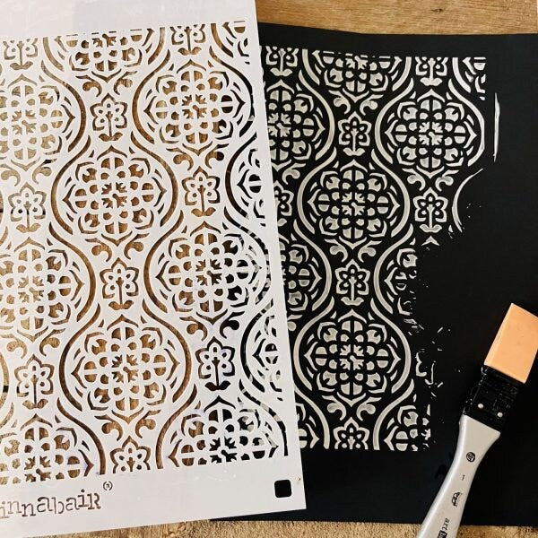 Decor Stencil - Victorian Tiles | Finnabair | 6”x9” | Redesign with Prima