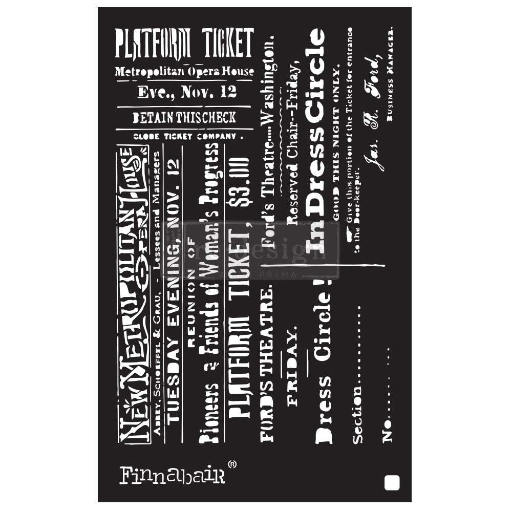 Decor Stencil - Theatre Night | Finnabair | 6”x9” | Redesign with Prima