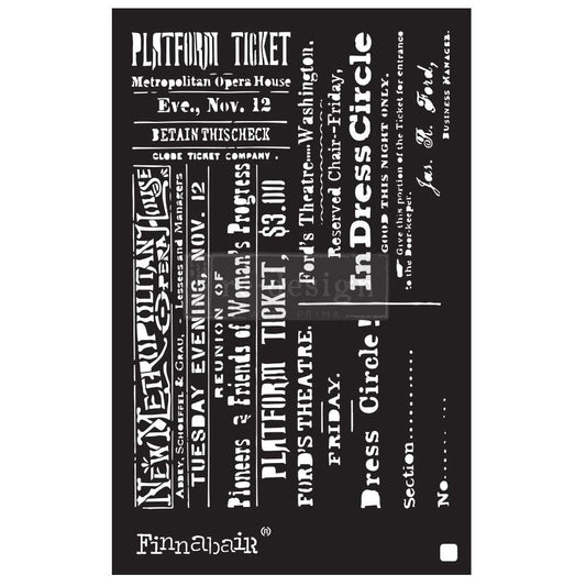 Decor Stencil - Theatre Night | Finnabair | 6”x9” | Redesign with Prima