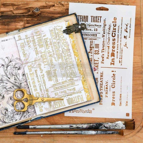 Decor Stencil - Theatre Night | Finnabair | 6”x9” | Redesign with Prima