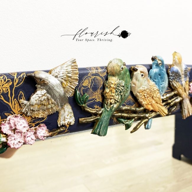 Decor Mould® - Avian Love | 1 pc, measures 5”x10” x8mm | Redesign with Prima