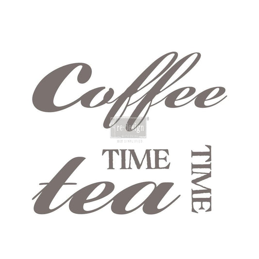 Large Decor Transfers® - Coffee Tea | Reduced Price ||2 pcs, Measures 16”x11” total | Redesign with Prima