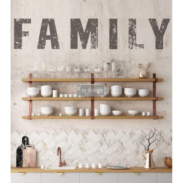 Large Decor Transfers® - Family | Reduced Price | 8″X 21″ total | Redesign with Prima