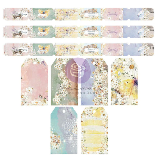 In Full Bloom Collection Tags and Tickets | 30 pcs x 4 each | Scrapbooking | Prima Marketing