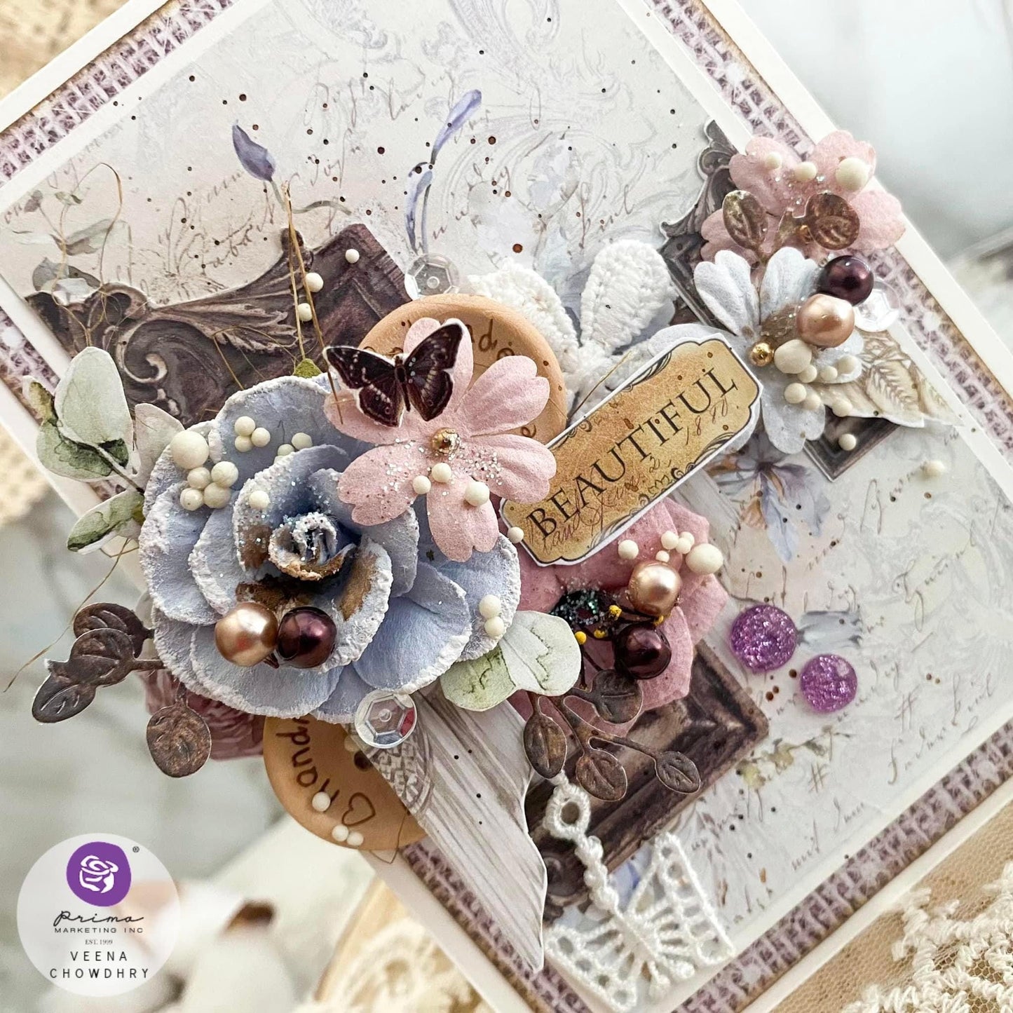 Bohemian Heart Collection Flowers - Wild Instinct, 48 pcs | Prima Marketing Inc.