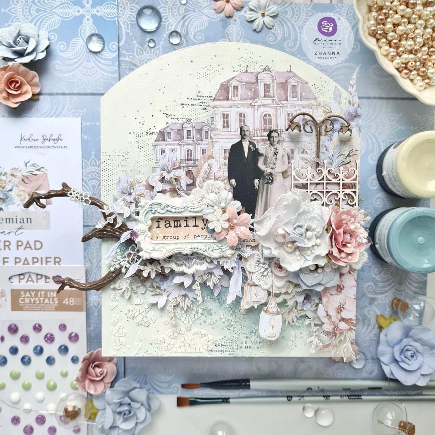 Bohemian Heart Collection Chipboard Stickers | Pkg-35 pcs | Prima Marketing Inc.