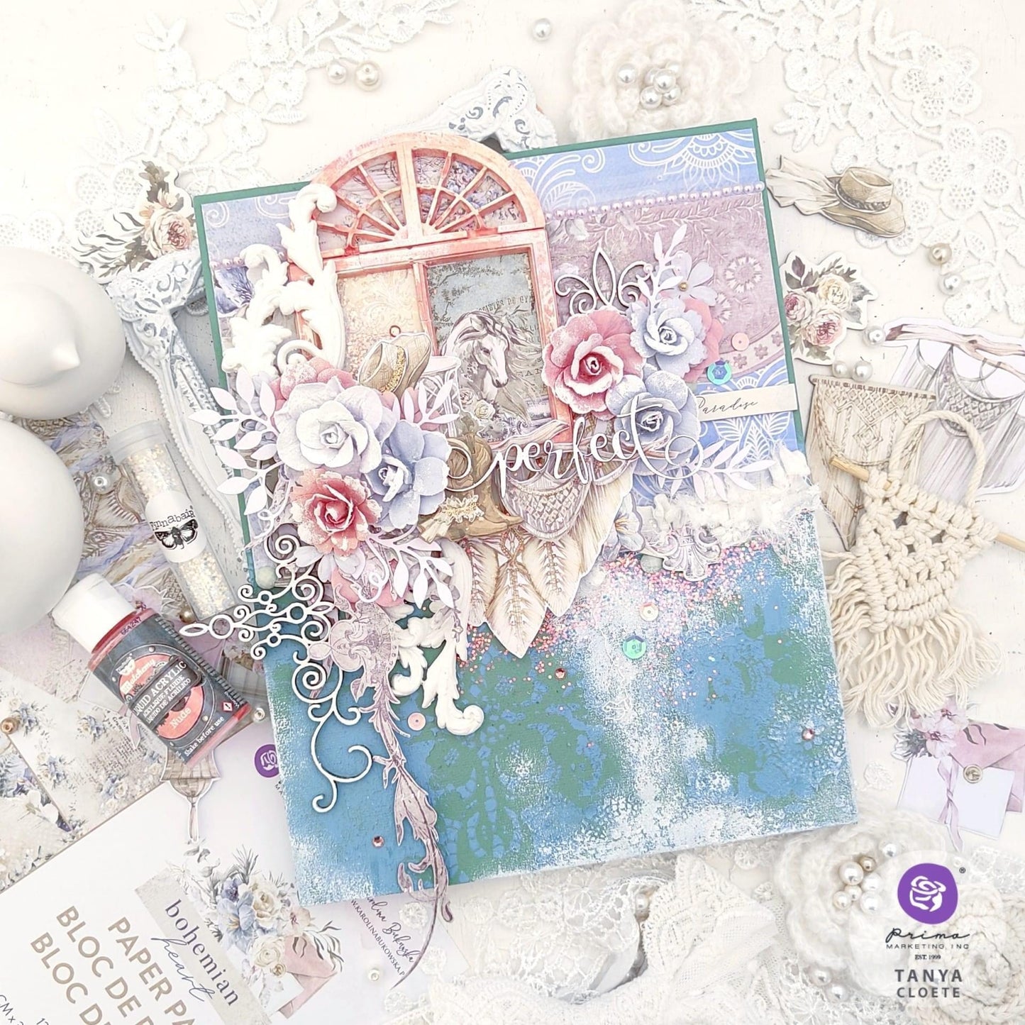 Bohemian Heart Collection Journaling Cards | 3x4”, 45 Notecards | Prima Marketing Inc