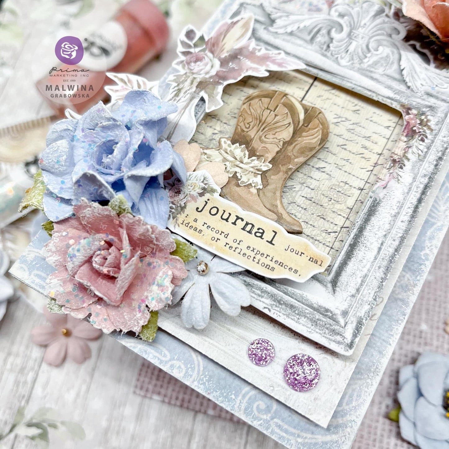 Bohemian Heart Collection Crystal Dot Stickers | 48-Piece Embellishments | Prima Marketing, Inc.
