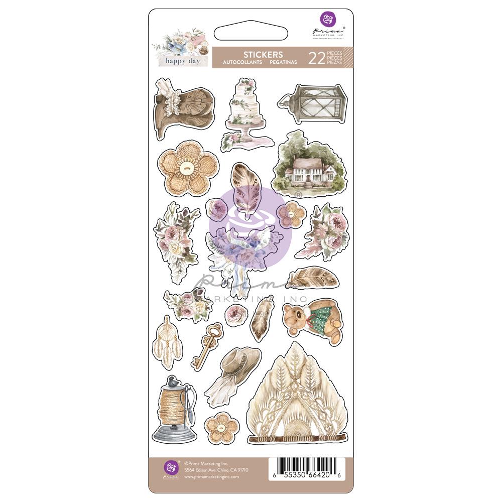 Bohemian Heart Collection Stickers | 22 pcs | Prima Marketing, Inc.
