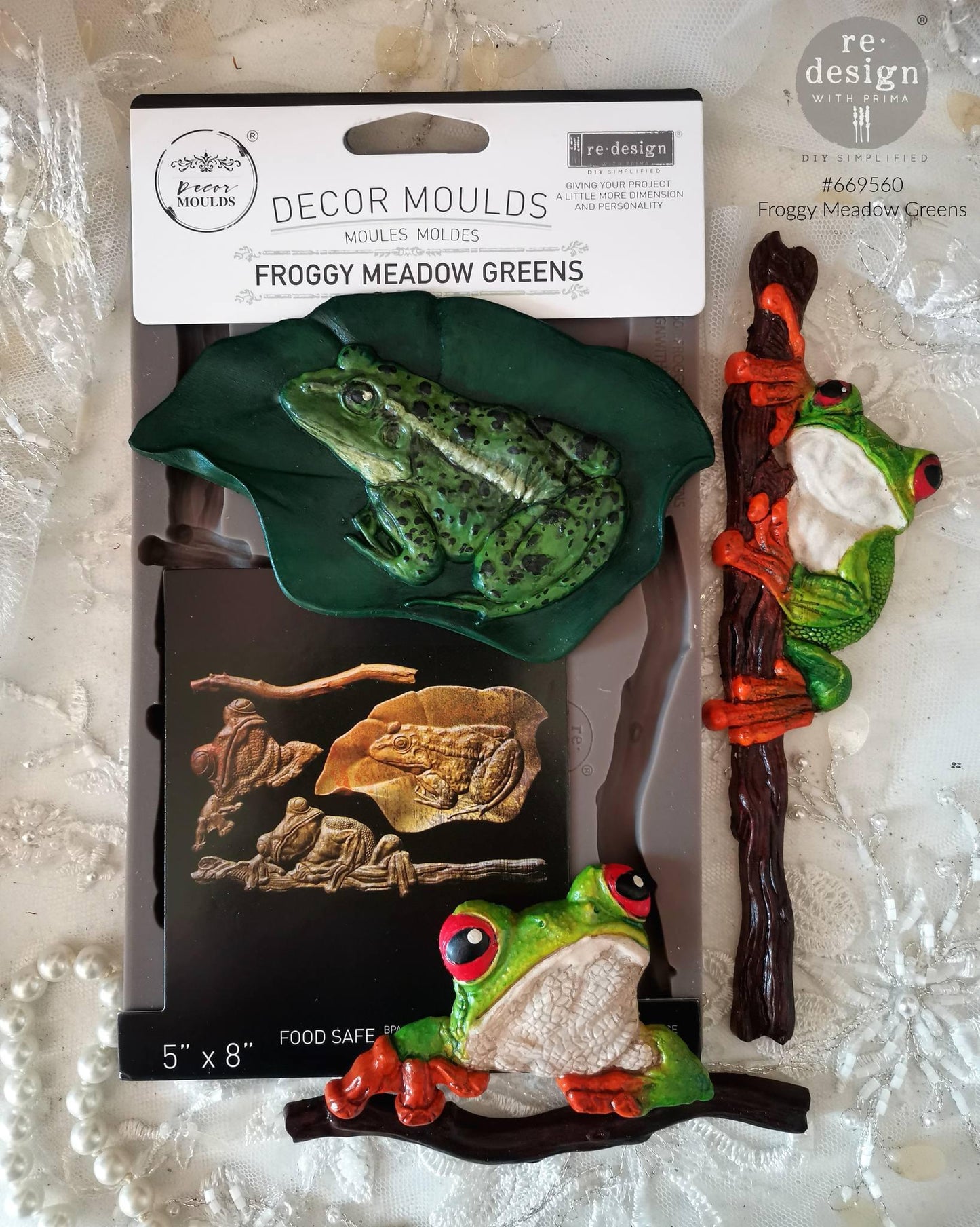 Decor Mould® - Froggy Meadow Greens  | 5”x8”x8mm | Redesign with Prima
