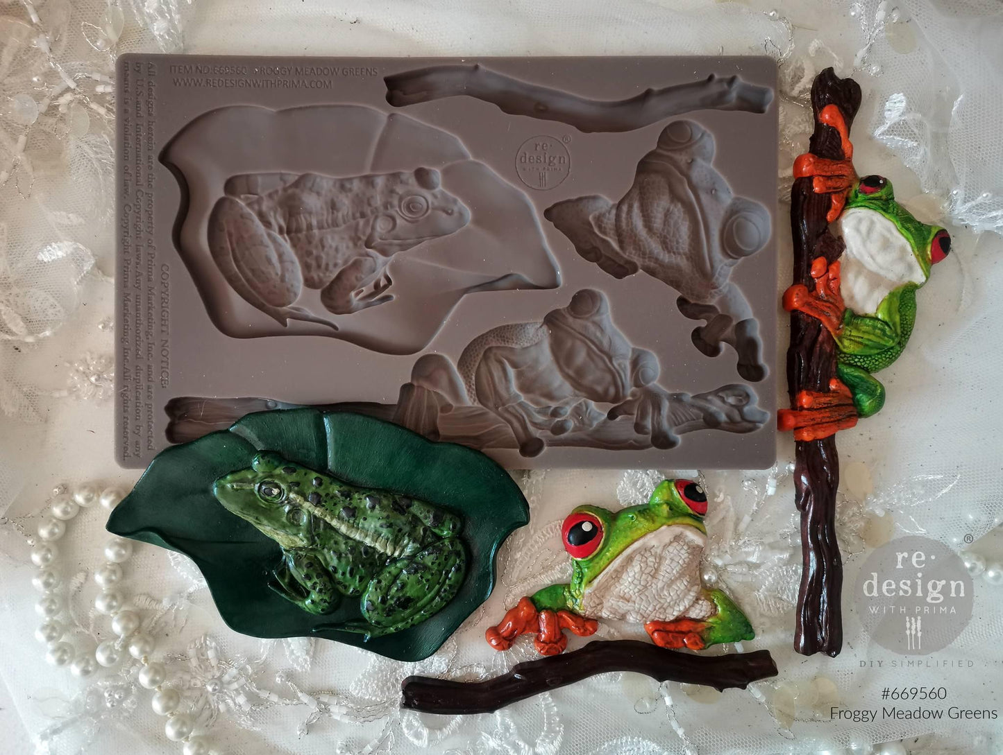 Decor Mould® - Froggy Meadow Greens  | 5”x8”x8mm | Redesign with Prima