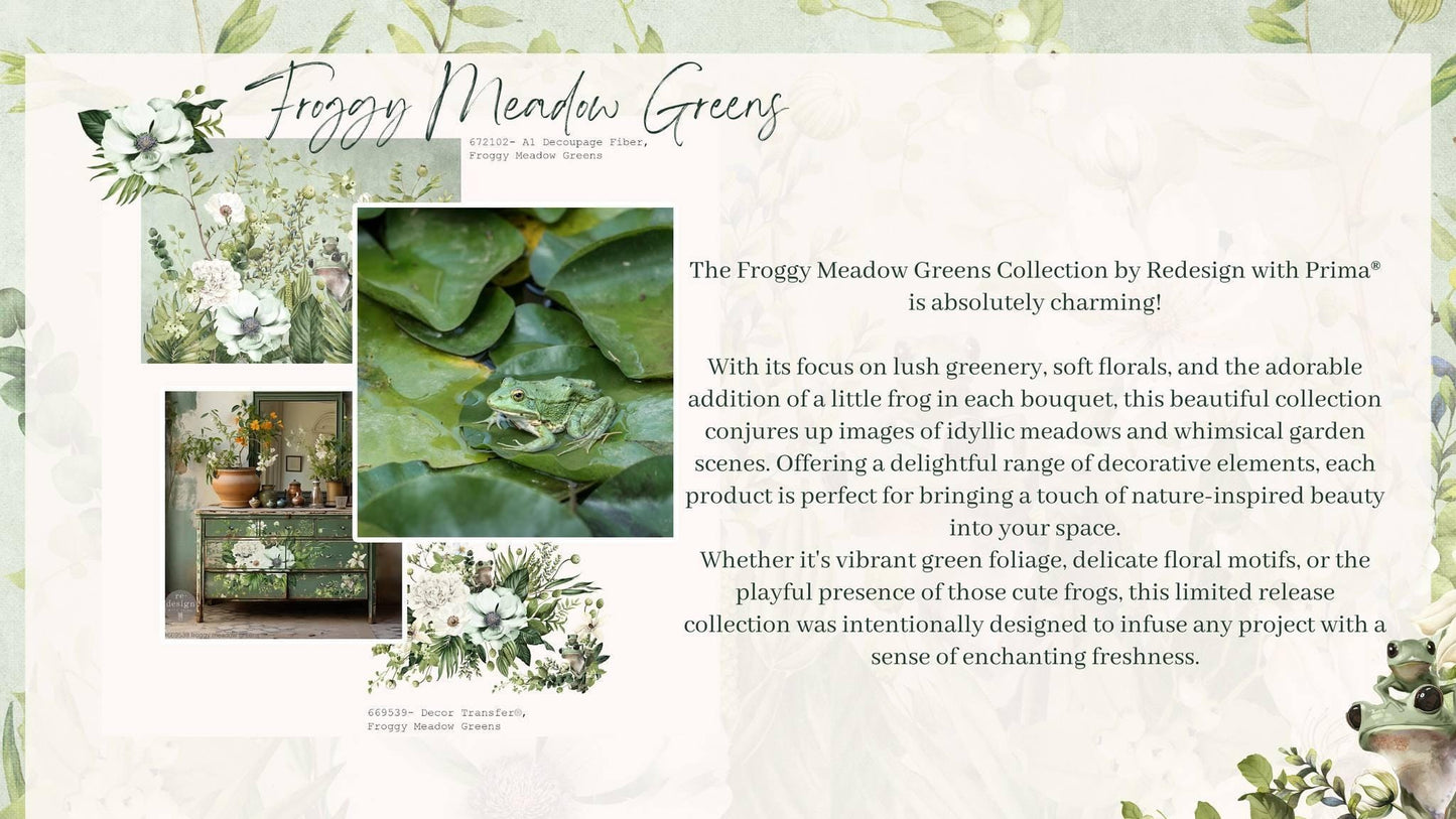 Decor Mould® - Froggy Meadow Greens  | 5”x8”x8mm | Redesign with Prima
