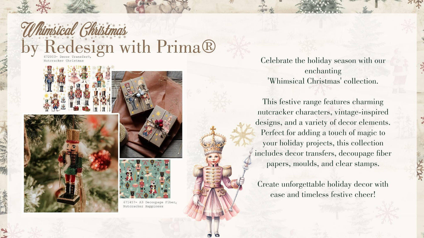 Decor Mould® - Nutcracker Party | Whimsical Christmas Collection | 5”x8”x8mm | Redesign with Prima