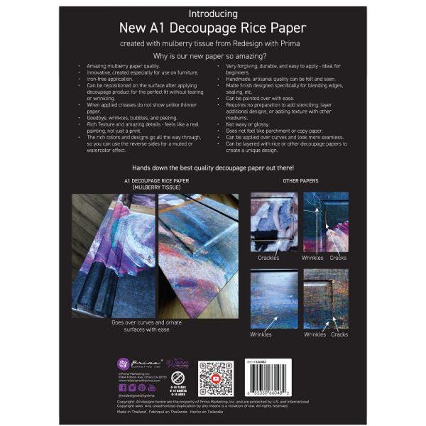 A1 Decoupage Fiber - A Girl and Her Pup | Tissue Paper | 23.4”x33.1” | Redesign with Prima