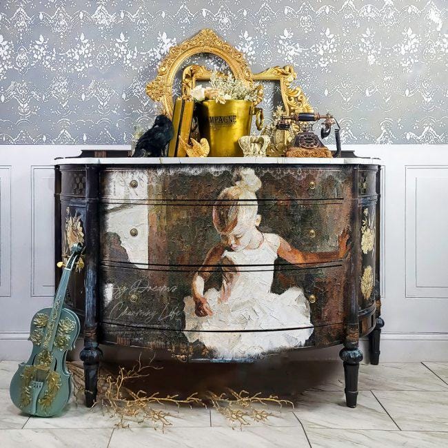 A1 Decoupage Fiber - Dancer | Tissue Paper | 23.4” x 33.1” | Redesign with Prima