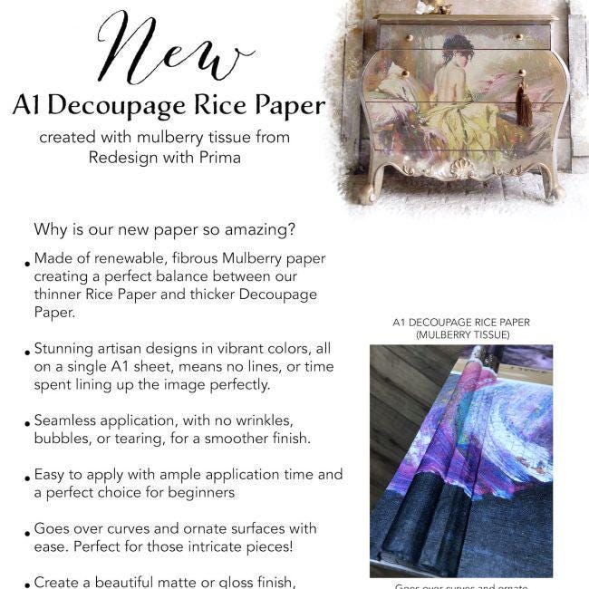 A1 Decoupage Fiber - Family Moment | 23.4”x33.1” | Redesign with Prima