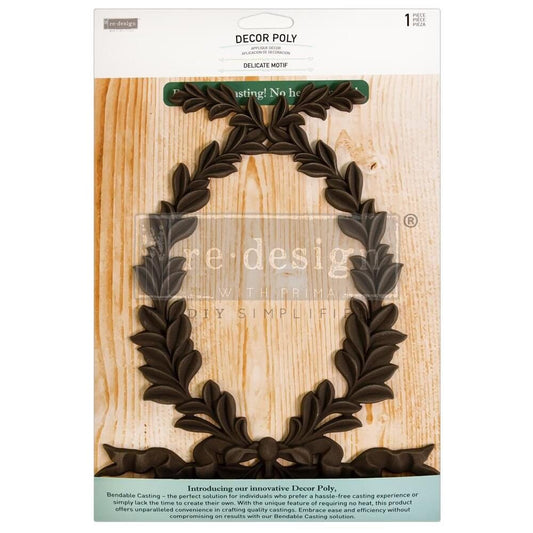 Décor Poly™ - Delicate Motif | Bendable-10″X7.9″X0.26″ | Furniture Appliqué | Redesign with Prima