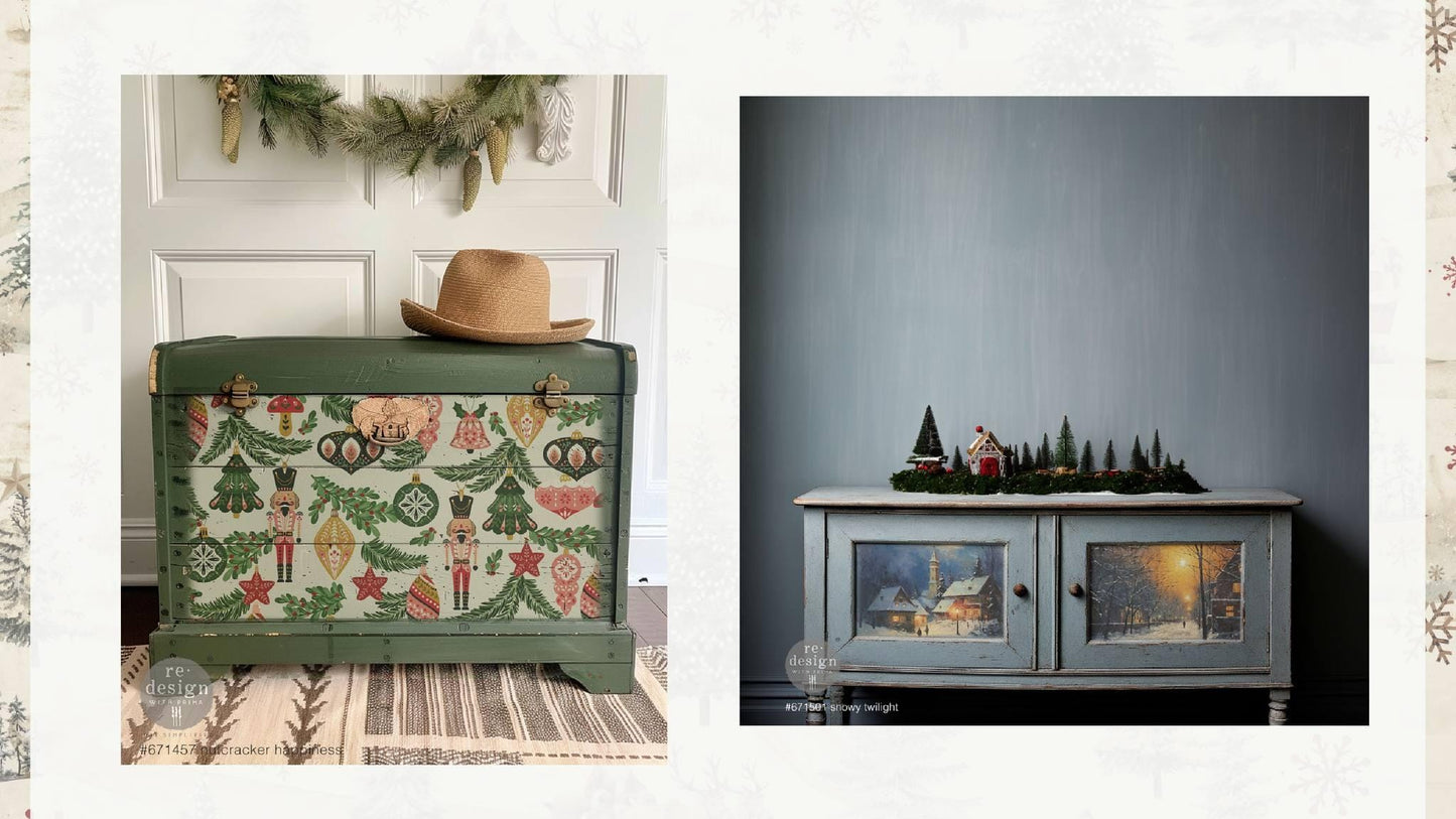 A3 Decoupage Fiber - Nutcracker Happiness | 3 sht, 11.7” x 16.5” each | Redesign with Prima