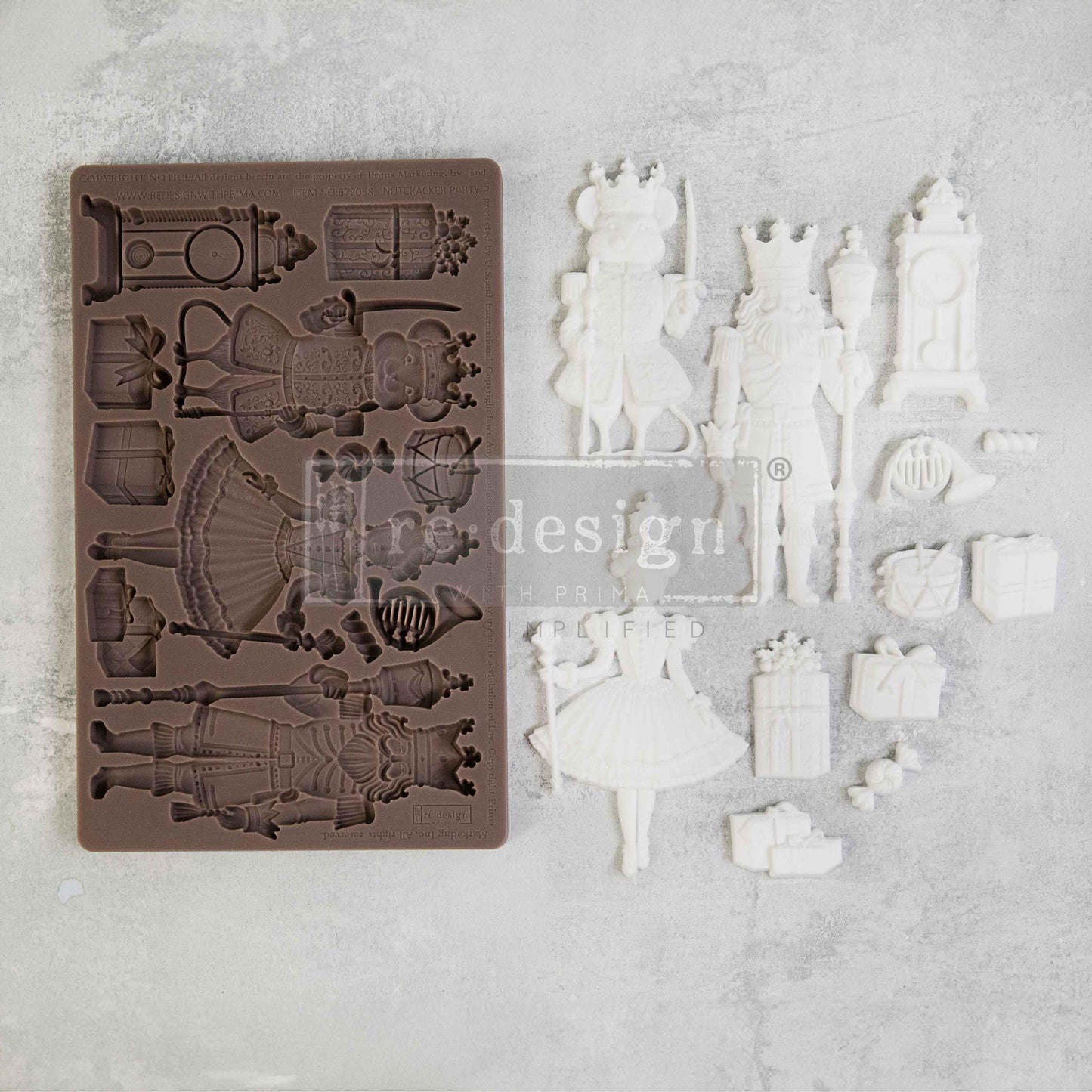 Decor Mould® - Nutcracker Party | Whimsical Christmas Collection | 5”x8”x8mm | Redesign with Prima