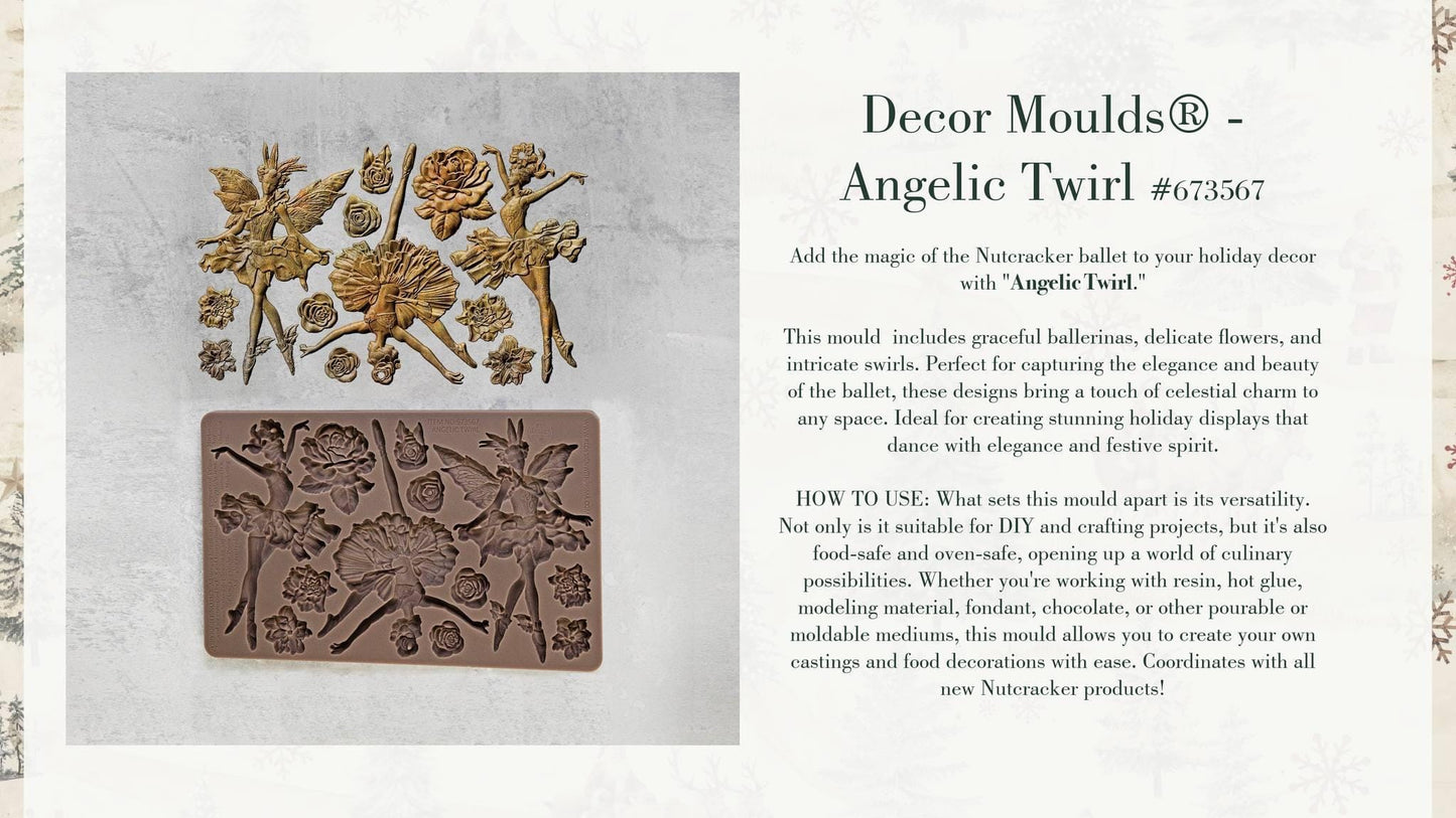 Decor Mould® - Angelic Twirls | 5”x8”x8mm | Redesign with Prima