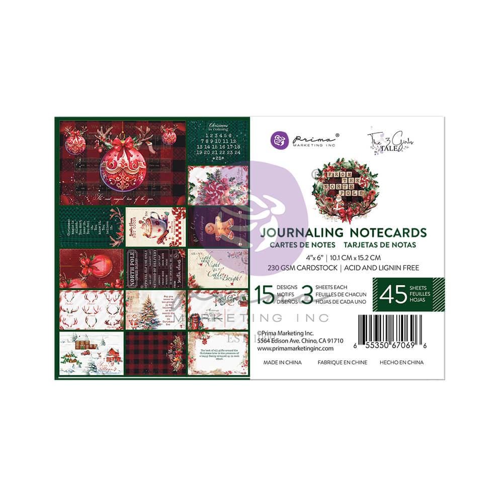 From the North Pole Collection Journaling Notecards, 4”x6” | 45 sheets | Prima Marketing Inc