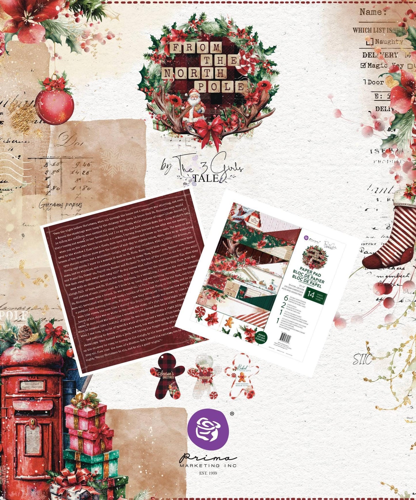 From the North Pole Collection Ephemera - 62 pcs | Prima Marketing Inc.