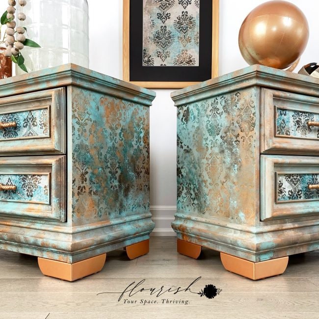 Decoupage Tissue Paper - Patina Flourish | 19.5x30” | Redesign with Prima