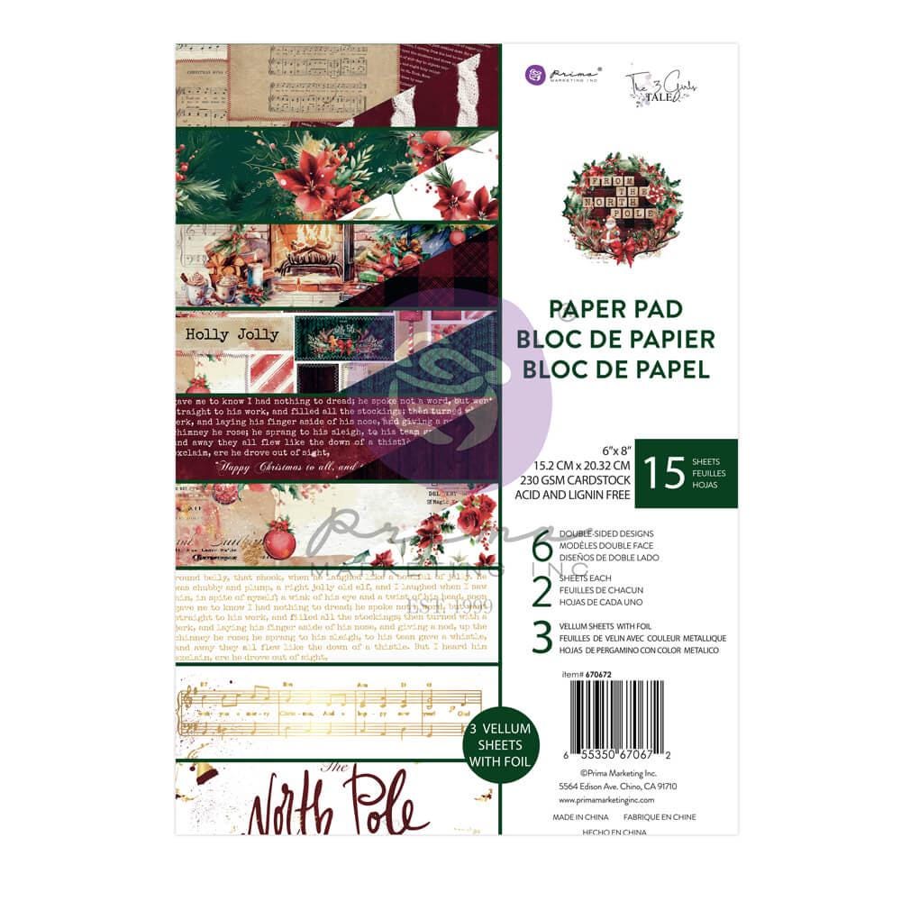 From the North Pole Collection 6x8 Paper Pad | 15shts | Three Girls Tale | Prima Marketing, Inc.