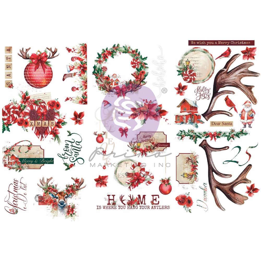 From the North Pole Mini Transfer | 3 sheets, 6”x12” | Prima Marketing Inc.