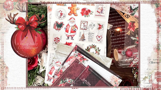 From the North Pole Collection Postcards & Envelopes |  8x8+1 sticker page | 3 Girls Tale  | Prima Marketing, Inc.