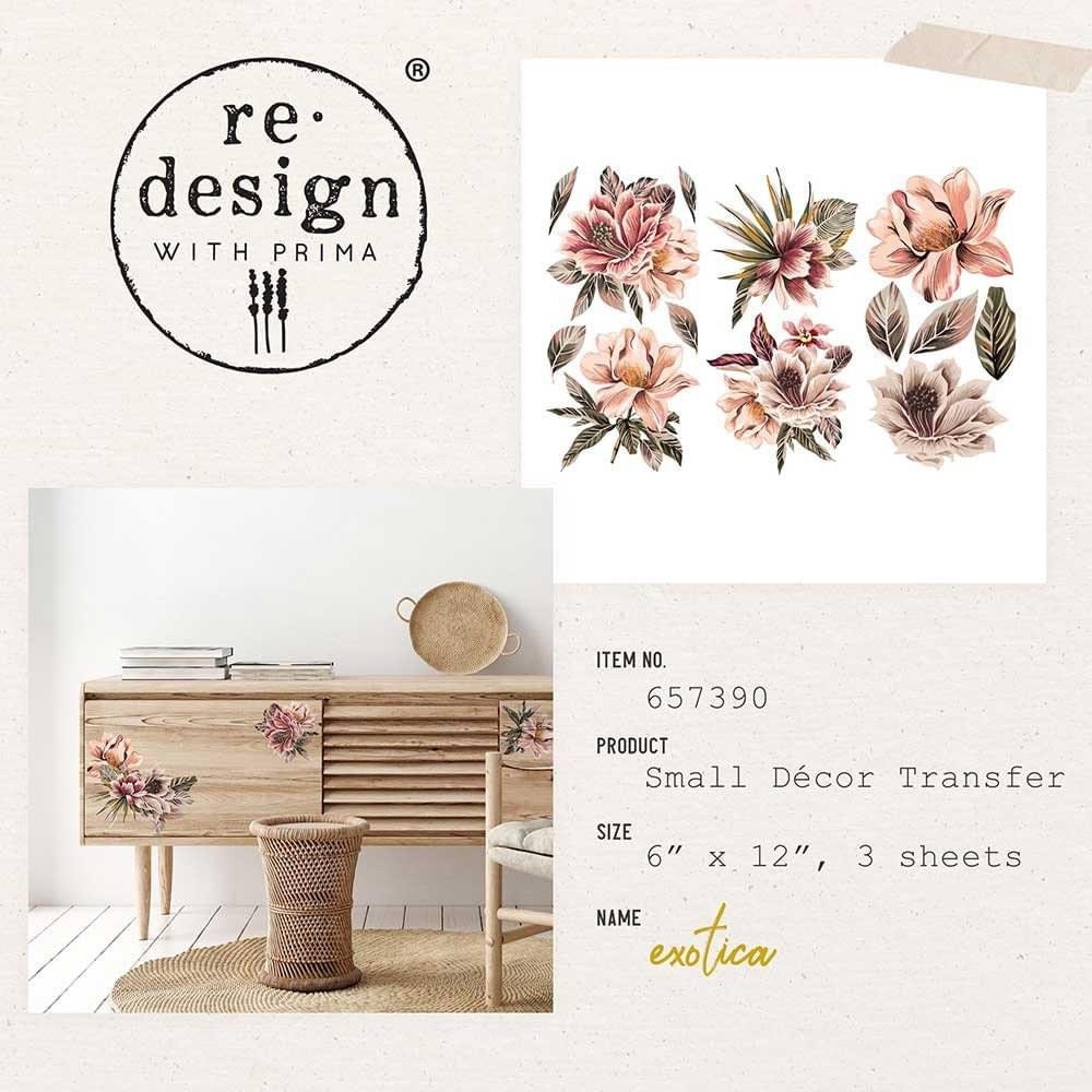 Mini Decor Transfers® - Exotica | 6"x12"-3 sheets | Redesign with Prima